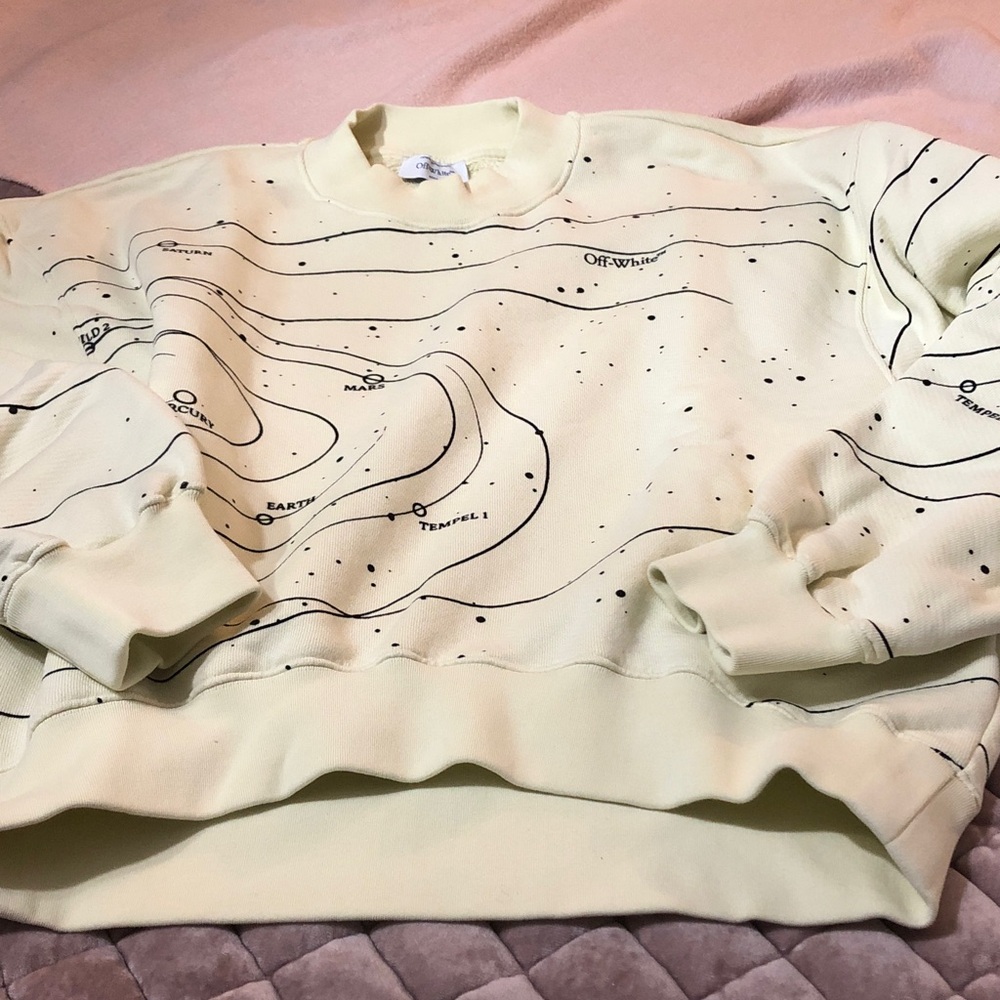 Off-White Cream Graphic Men's Shirt